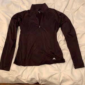 Adidas purple golf quarter zip